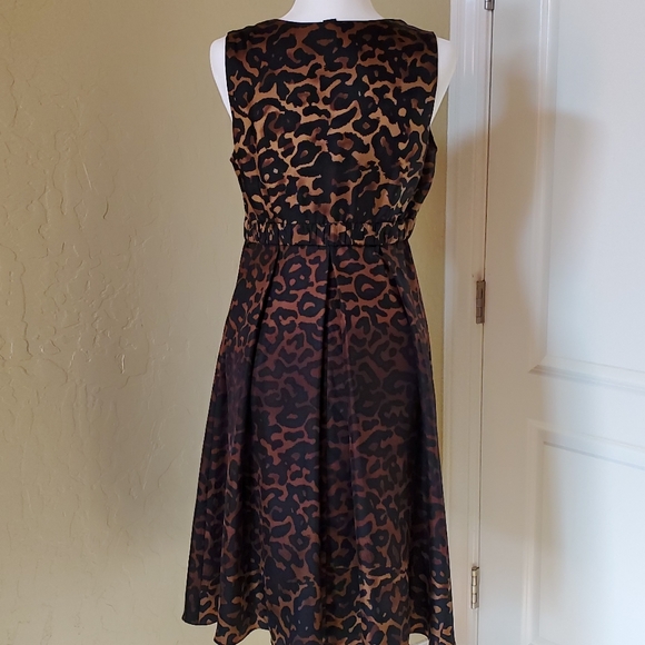 Alfani Silk Leopard Print Dress - Picture 6 of 8